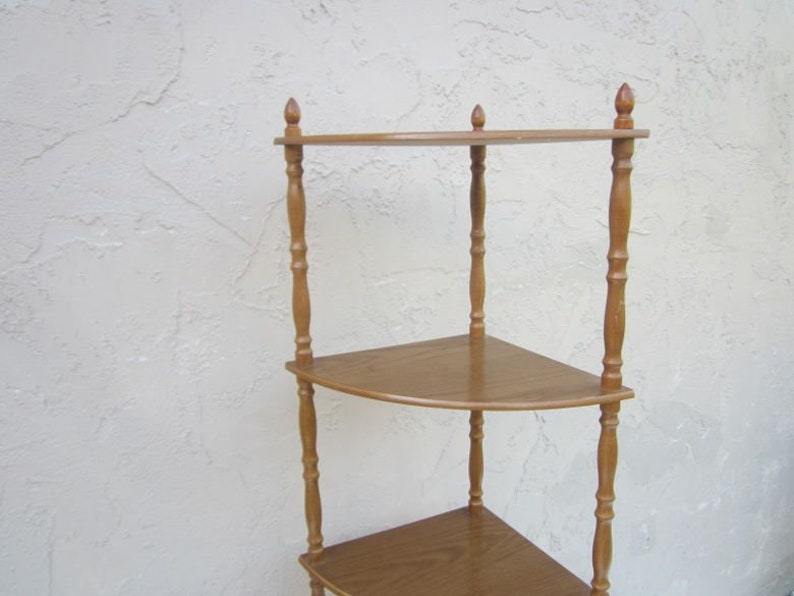 Wood Corner Shelf 5 Tier Spindle Medium Toneshipping is Not Included Etsy