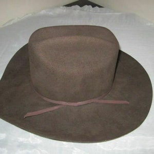 MHT Genuine Leather Men&#39;s Brown Cowboy Hat 3X Beaver Felt Blend Texas 6 7/8 Shipping Is ExtraShipping Is Not Free