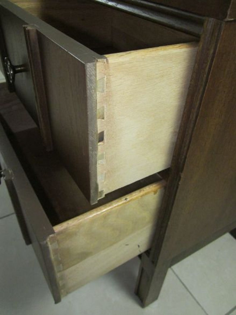 One Vintage Solid Wood Nightstand by Bassett Gunstock Two Etsy