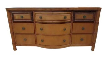 Tommy Bahama Style Wood Dresser 9 Drawer Maple