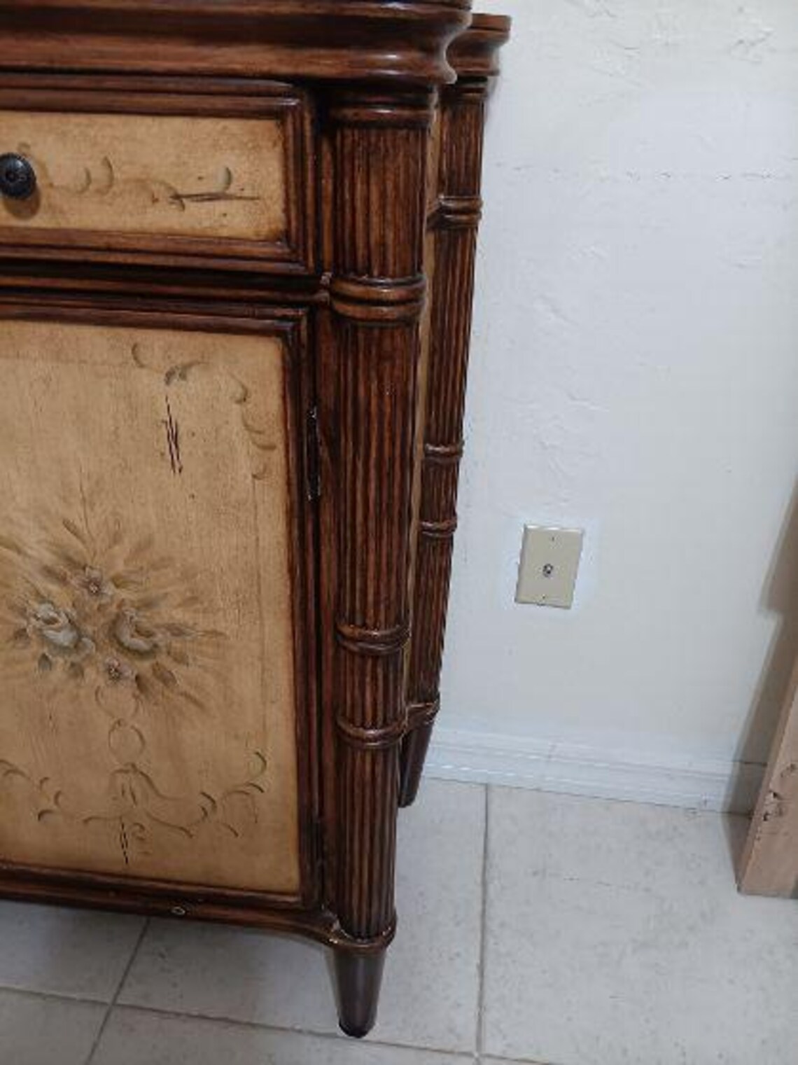 Island British Colonial Style Console Table Sideboard Server Cabinet ...