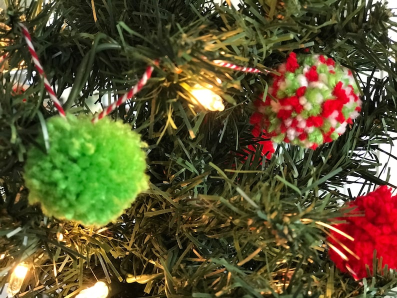 Holiday Pom Pom Garlands For Tree or Mantel Decor Etsy