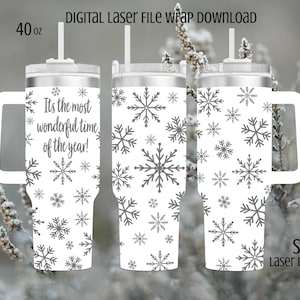 Christmas Laser Tumbler File Wrap Design for 40oz Tumblers and More!