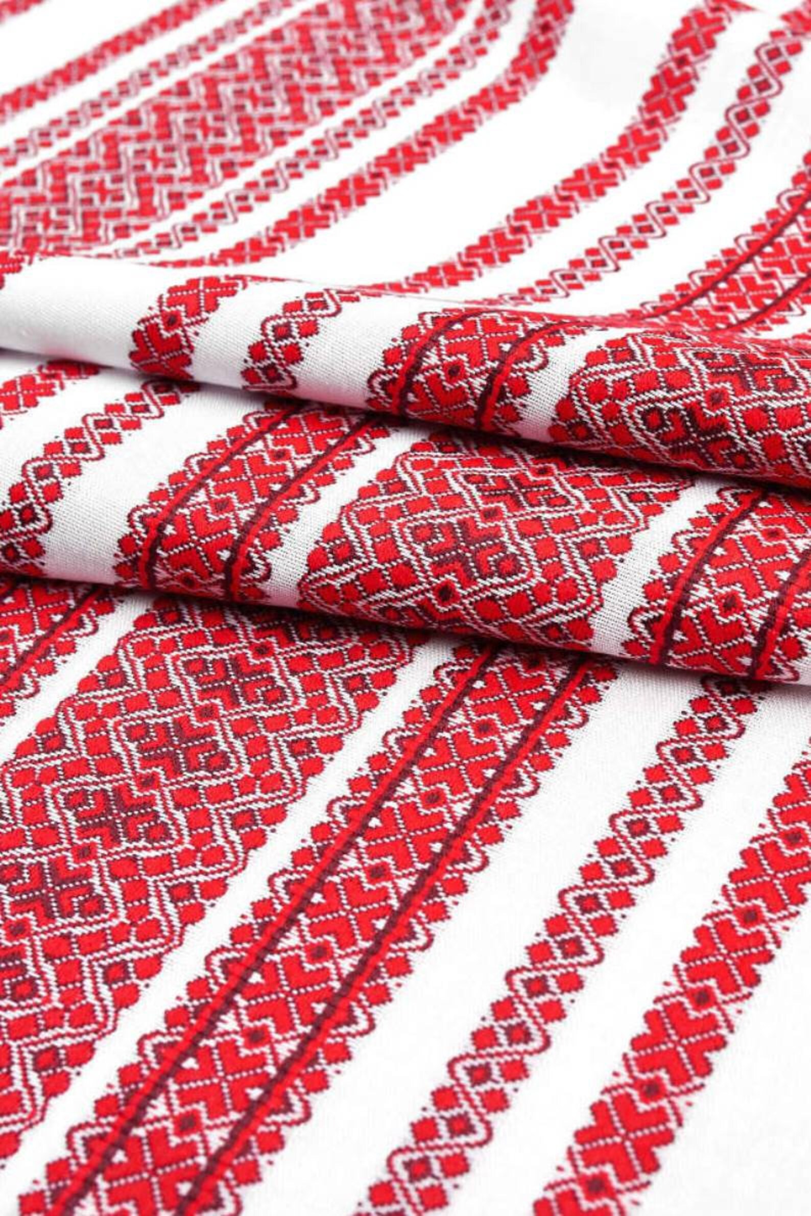 Boho Fabric. Red Boho Decor. Ethnic Design. Machine Woven Etsy