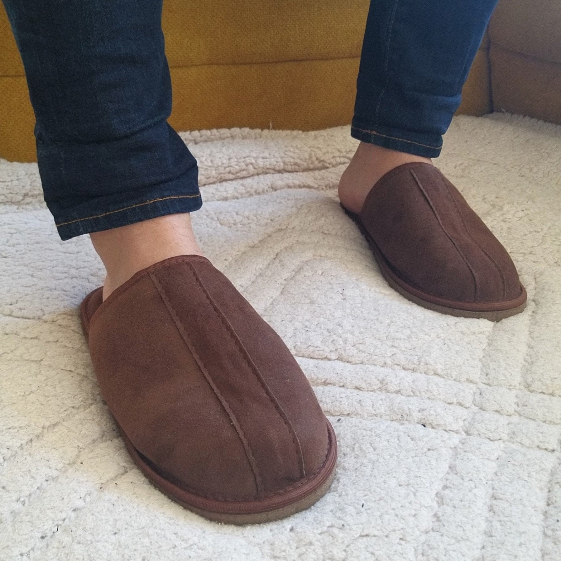 Slippers for Men Men's Sheepskin Loafers Etsy