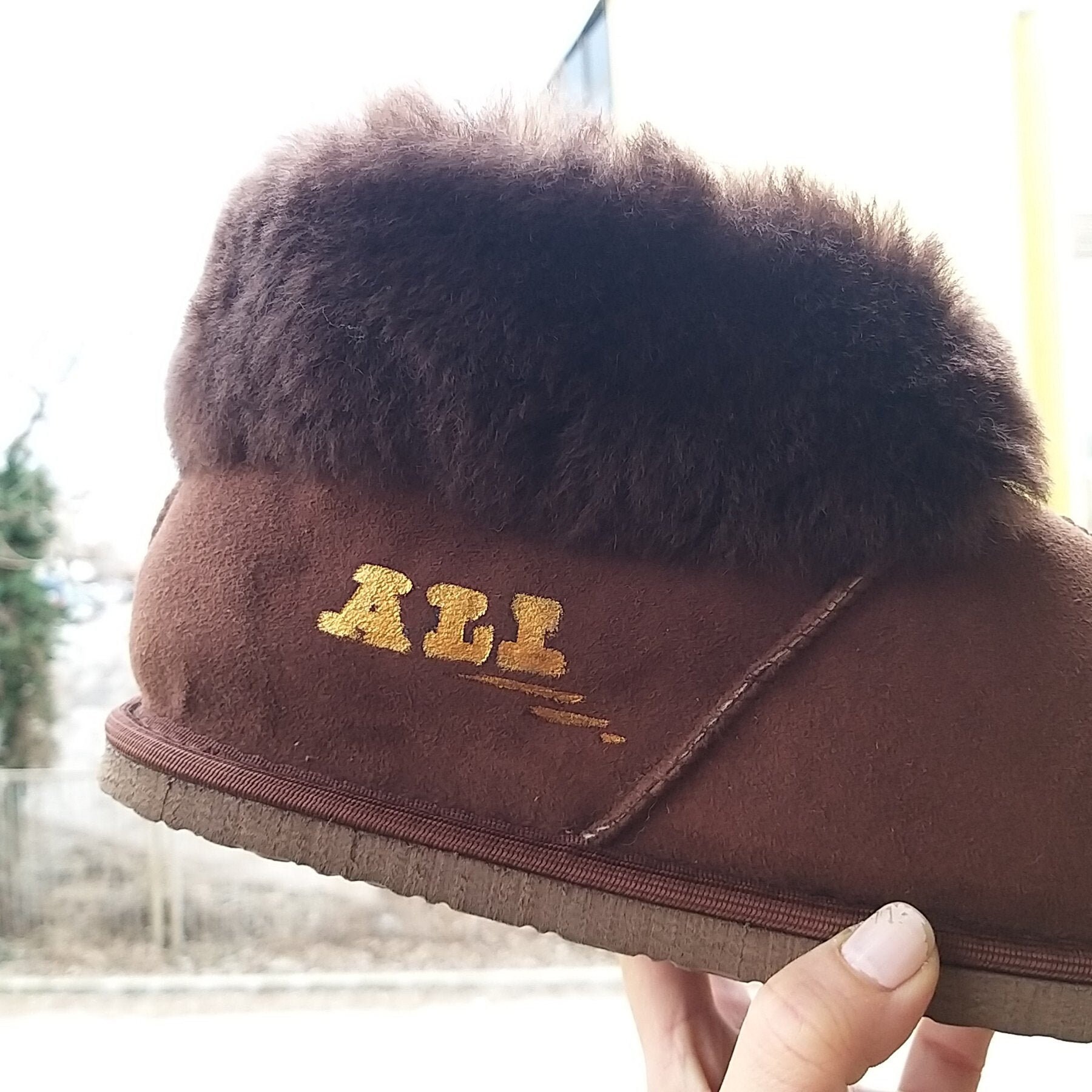 Personalized Men s Holiday Gift Monogrammed Men s Sheepskin