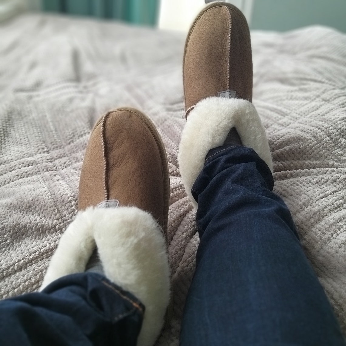 sheepskin boot slippers for men