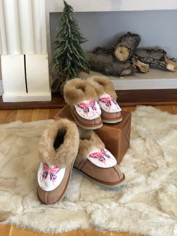 Children s Slippers Sheepskin Moccasin Slippers Fuzzy Sheep Fur