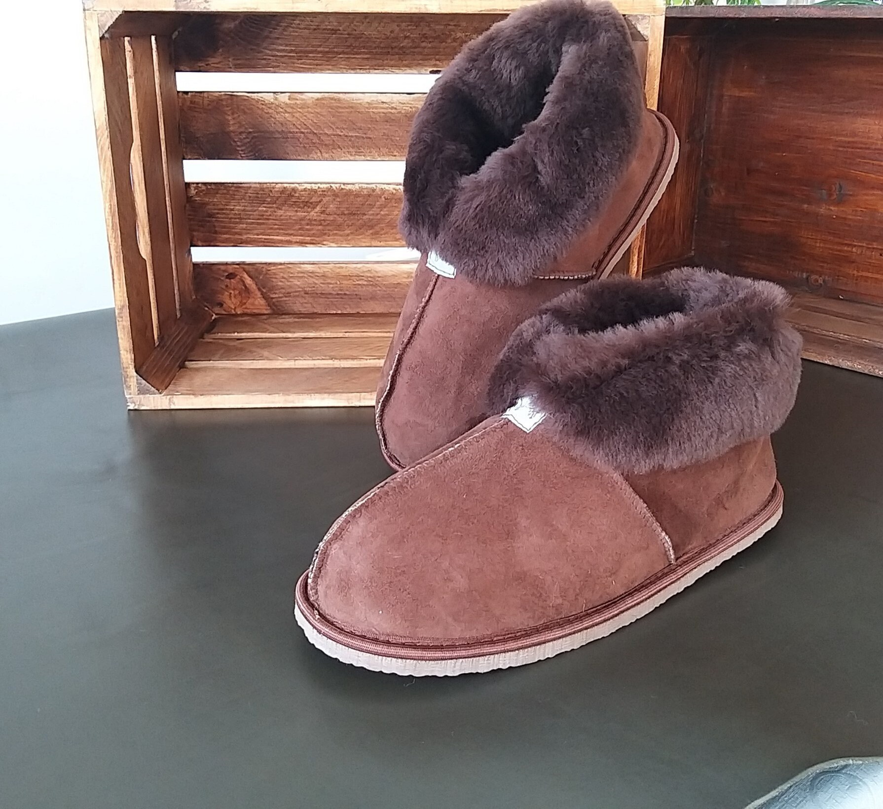 sheepskin boot slippers for men