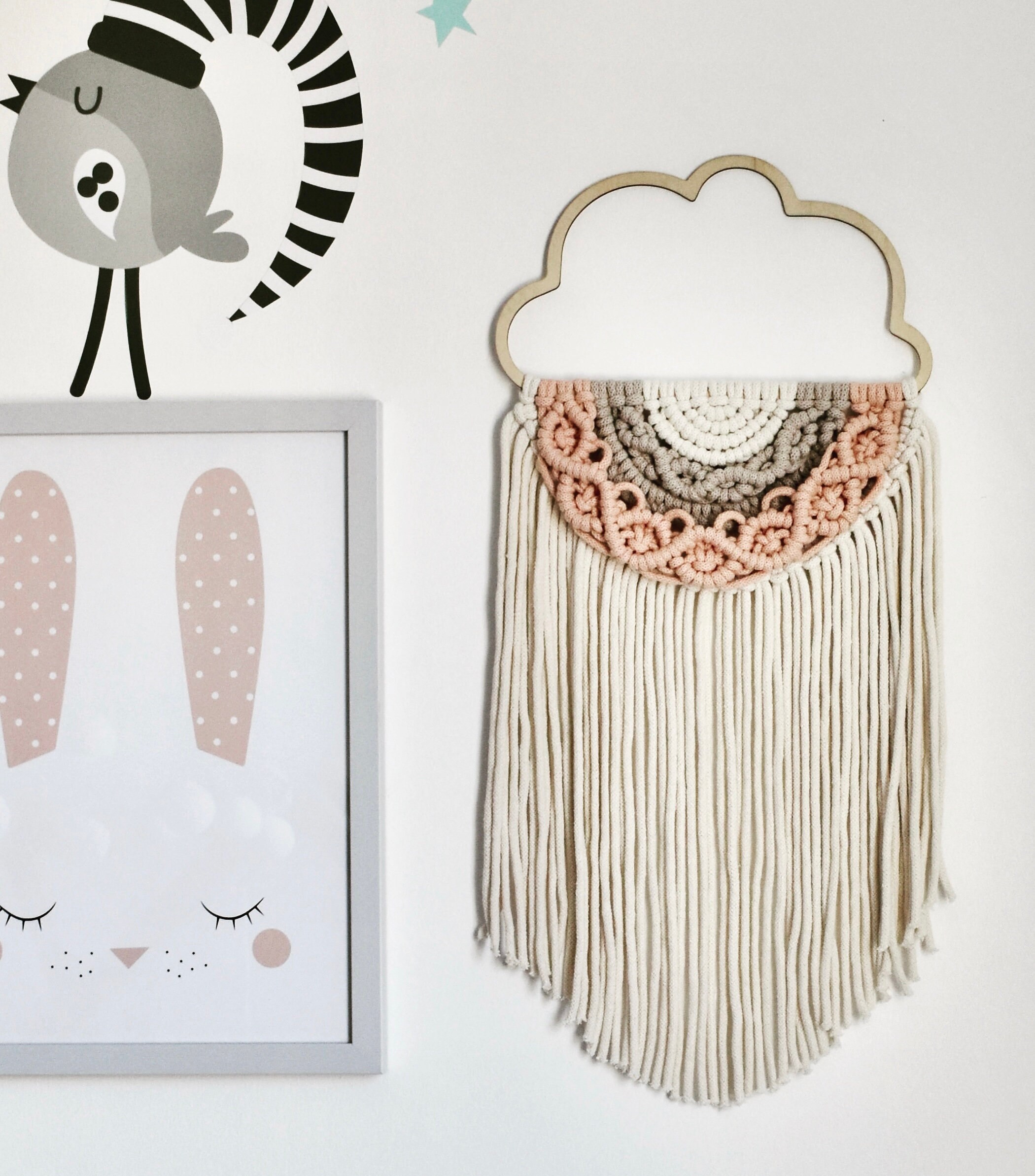 Macrame Wall Hanging Nursery Decoration for Children Etsy UK