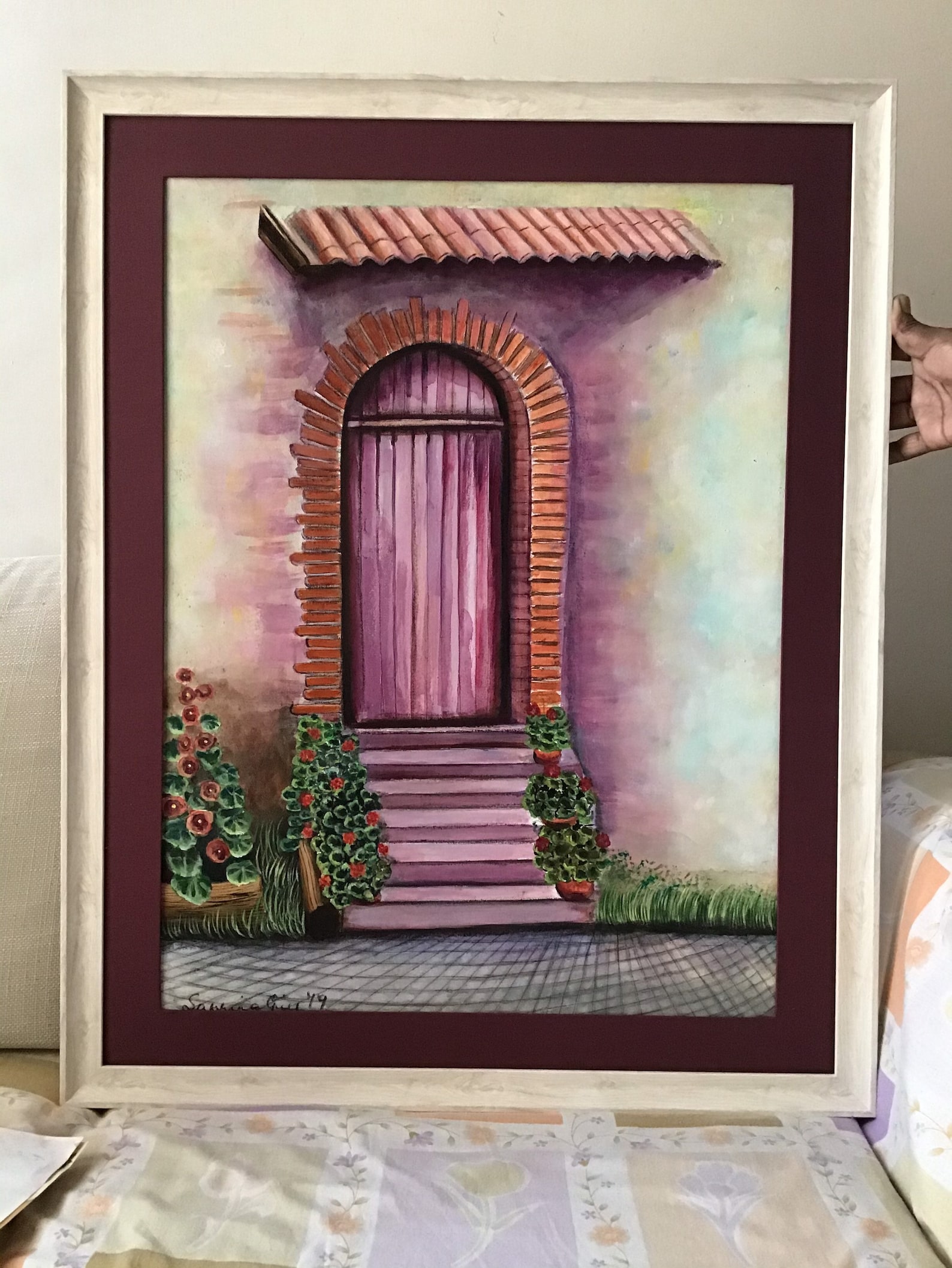 Acrylic on canvas board realistic painting of a floral English Etsy