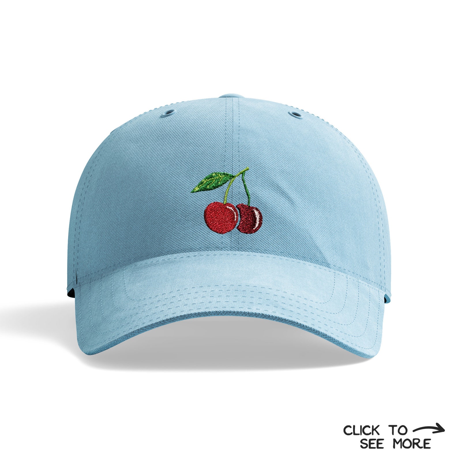 Cherry Dad Hat Cherry Baseball Cap Cherry Embroidered Hat Etsy