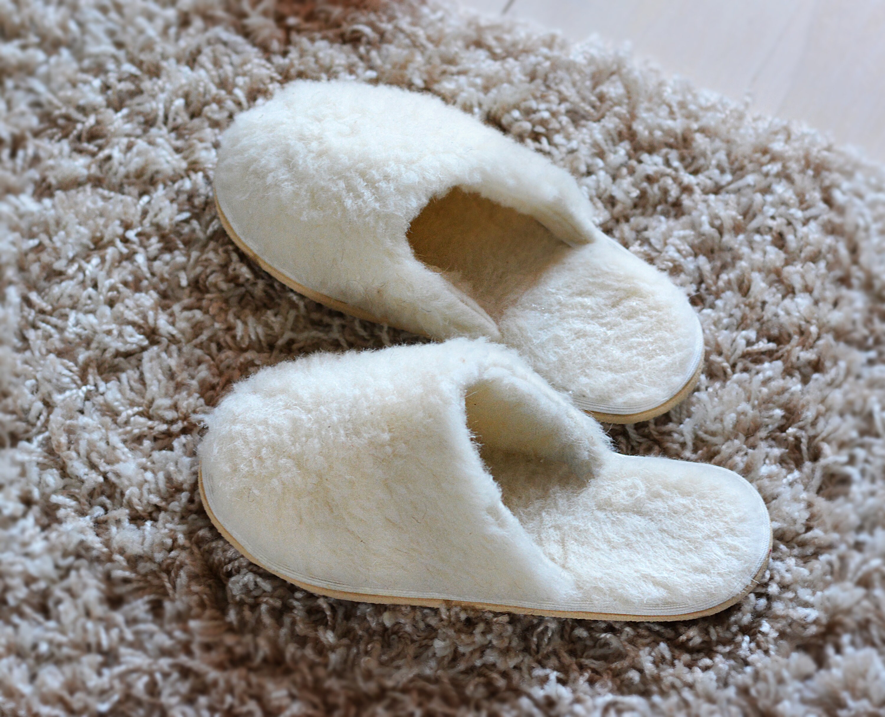 sheepskin fur slippers
