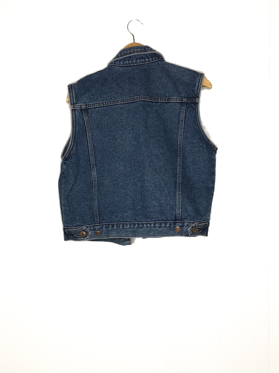 Vintage 80’s Billblass Button Up Denim Vest - image 4