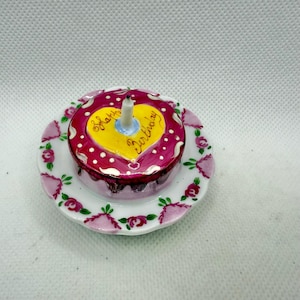 Scrumptious BIRTHDAY CAKE ~ Rochard ~ Limoges Trinket Box ~ Peint main (Hand-Painted) in Limoges, France
