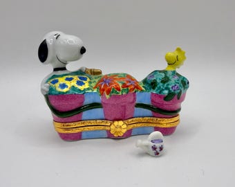 SNOOPY and WOODSTOCK Gardening ~ Limited Edition PEANUTS Limoges