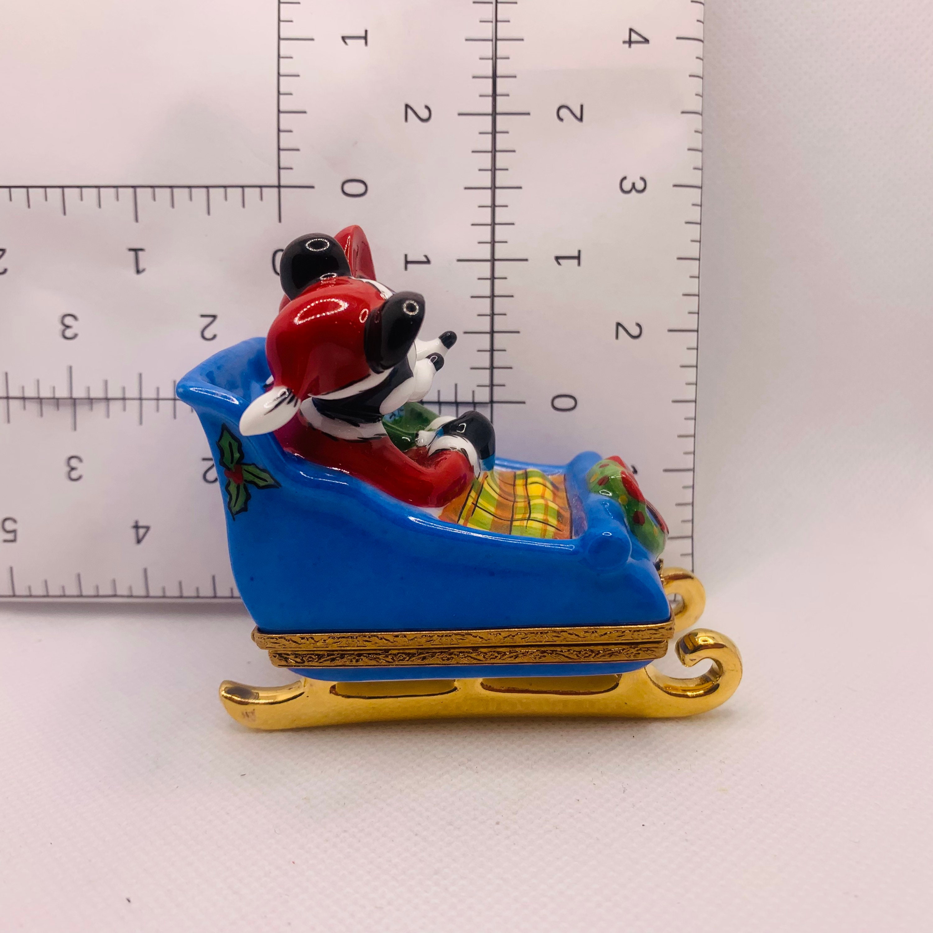 Stunning Mickey and Minnie Mouse on Sleigh ~ ARTORIA ~ Limoges