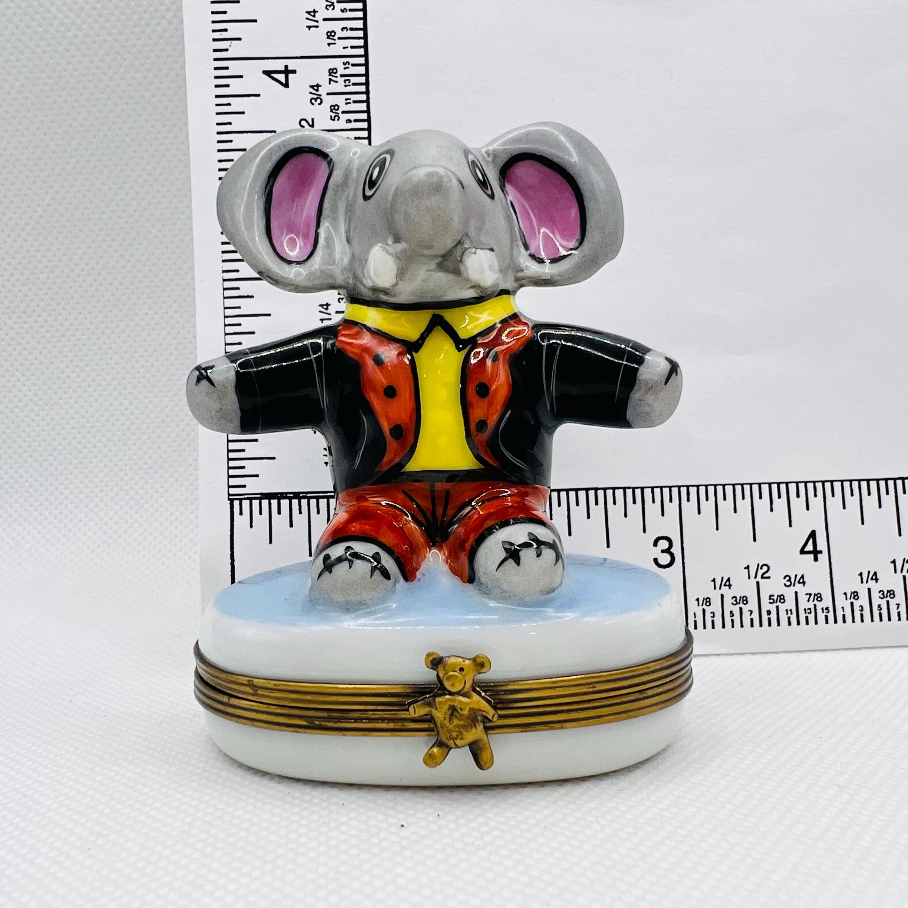 BABAR the ELEPHANT ~ ROCHARD ~ Limoges Trinket Box ~ Peint Main