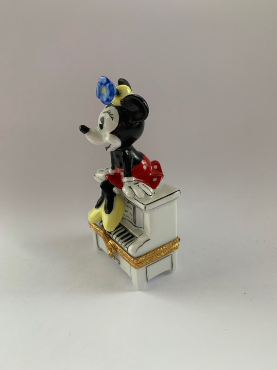 アルトリア リモージュ ディズニー ミッキー artoria limoges Minnie Mouse on Piano ~ Limoges Trinket Box ~ Peint Main (hand