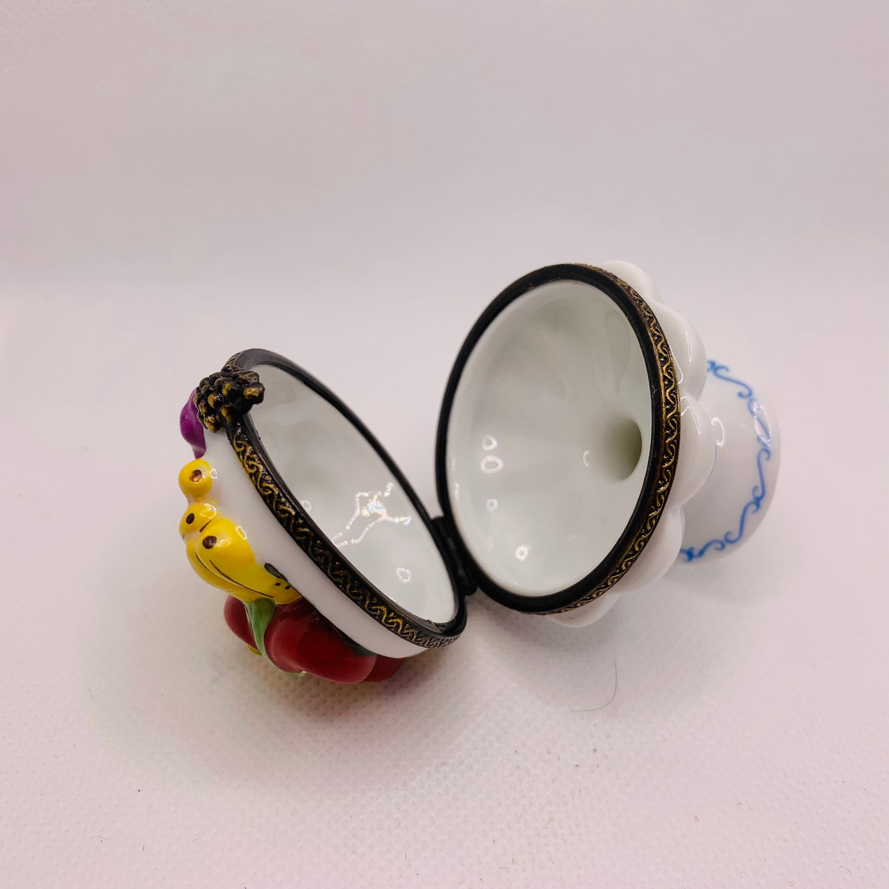 カラフルなフルーツボウル〜リモージュの小物入れ〜フランスの