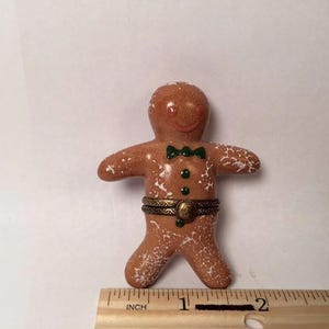 リモージュボックス　ジンジャーマン　フランス製　クリスマス　ミニチュア小物入れ 素敵なジンジャーブレッドマン〜リモージュの小物入れ〜フランス