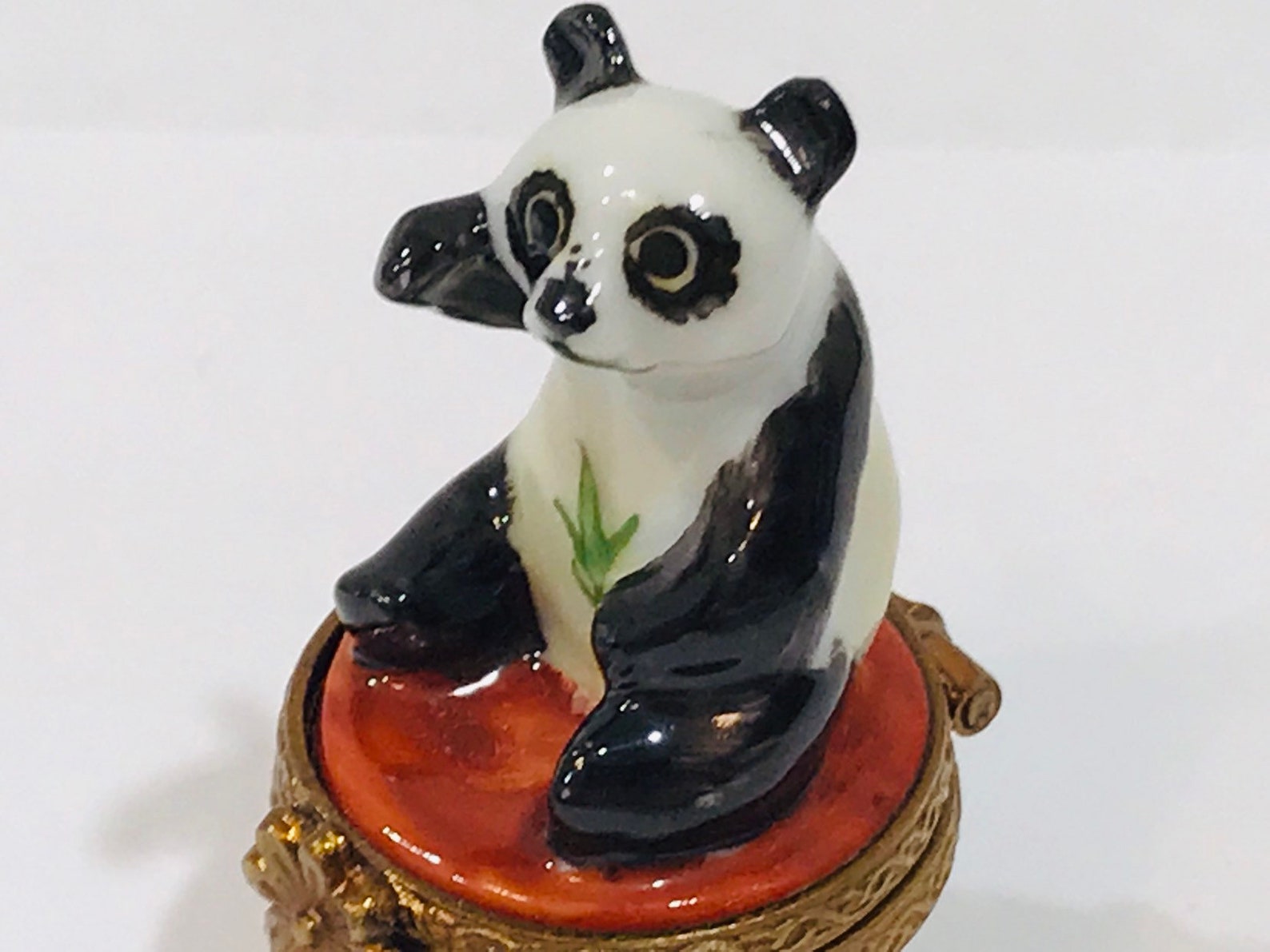 Cutest PANDA BEAR in the World Limoges Trinket Box Parry | Etsy