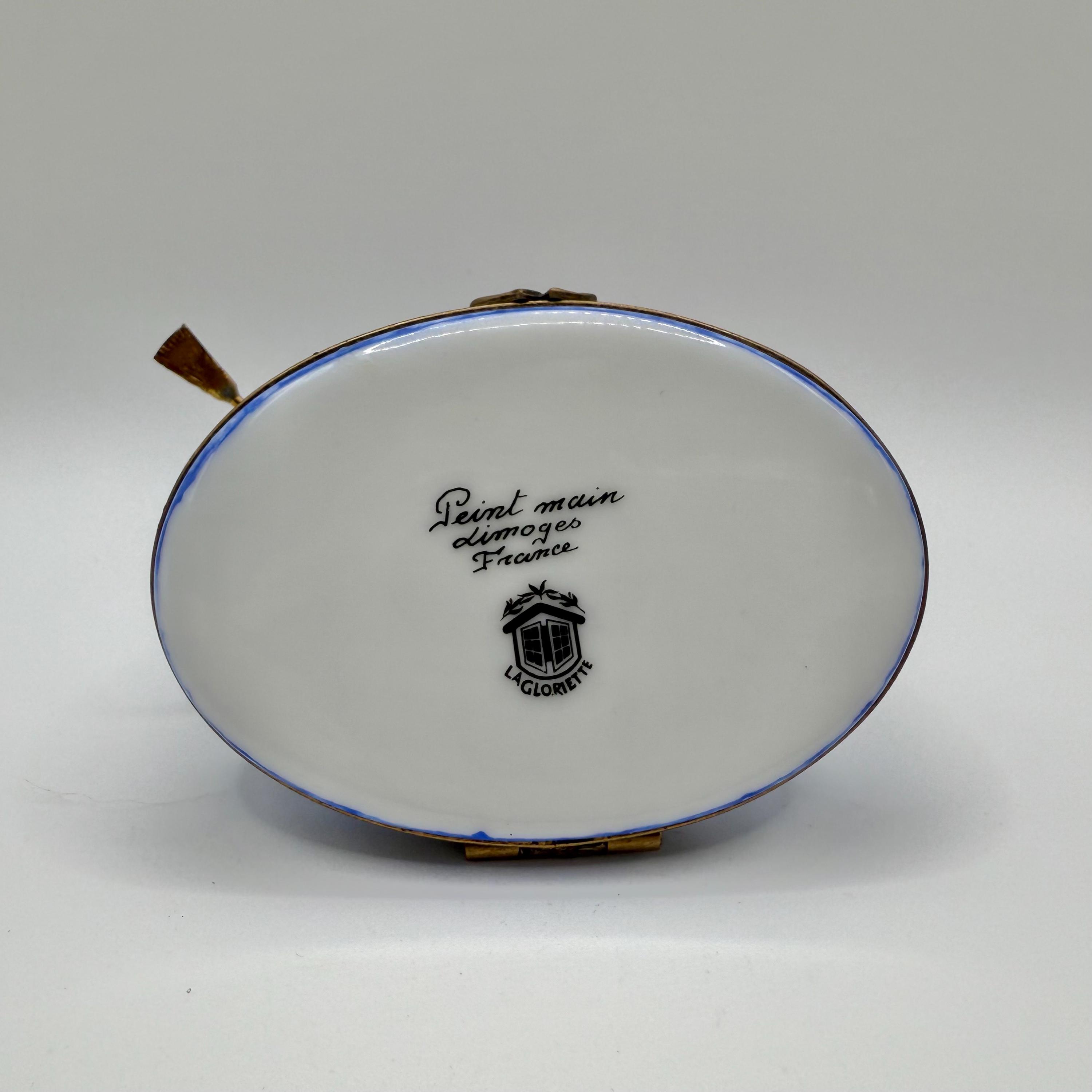 Beautiful Venice GONDOLA ~ Limoges Trinket Box ~ Peint Main (hand