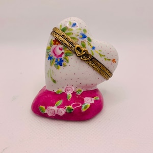 HEART ~ ROCHARD ~ Limoges Box ~ Peint main ~ France ~ Anniversary Romantic Wedding Engagement Mother’s Day Valentine
