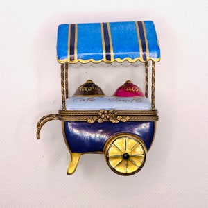 ICE CREAM Cart ~ Limted Edition (No. 436 of 999) ~ J.Dumont ~ Limoges Trinket Box ~ Peint main (Hand-Painted) in Limoges, France