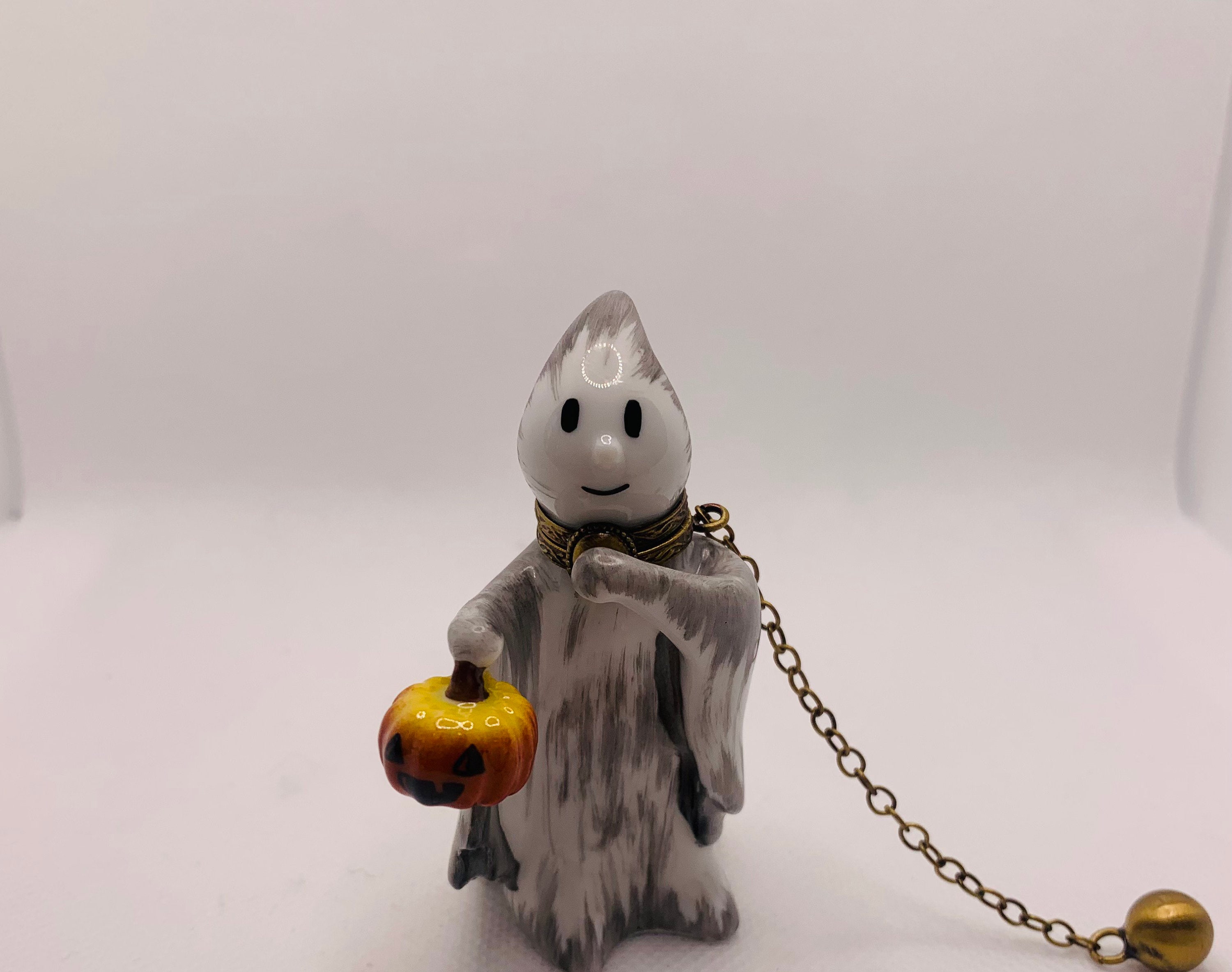 GHOST W/ Ball and Chain, and Pumpkin ~ Elda Creations (EC