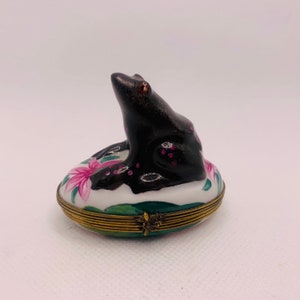 希少なBLACK FROG〜シャマート〜リモージュの小物入れ〜フランス、リモージュの手描き〜希少なヴィンテージアイテム