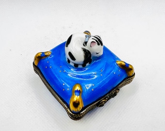 セーブルローズ台座リモージュボックスの猫の磁器の置物 - Etsy 日本