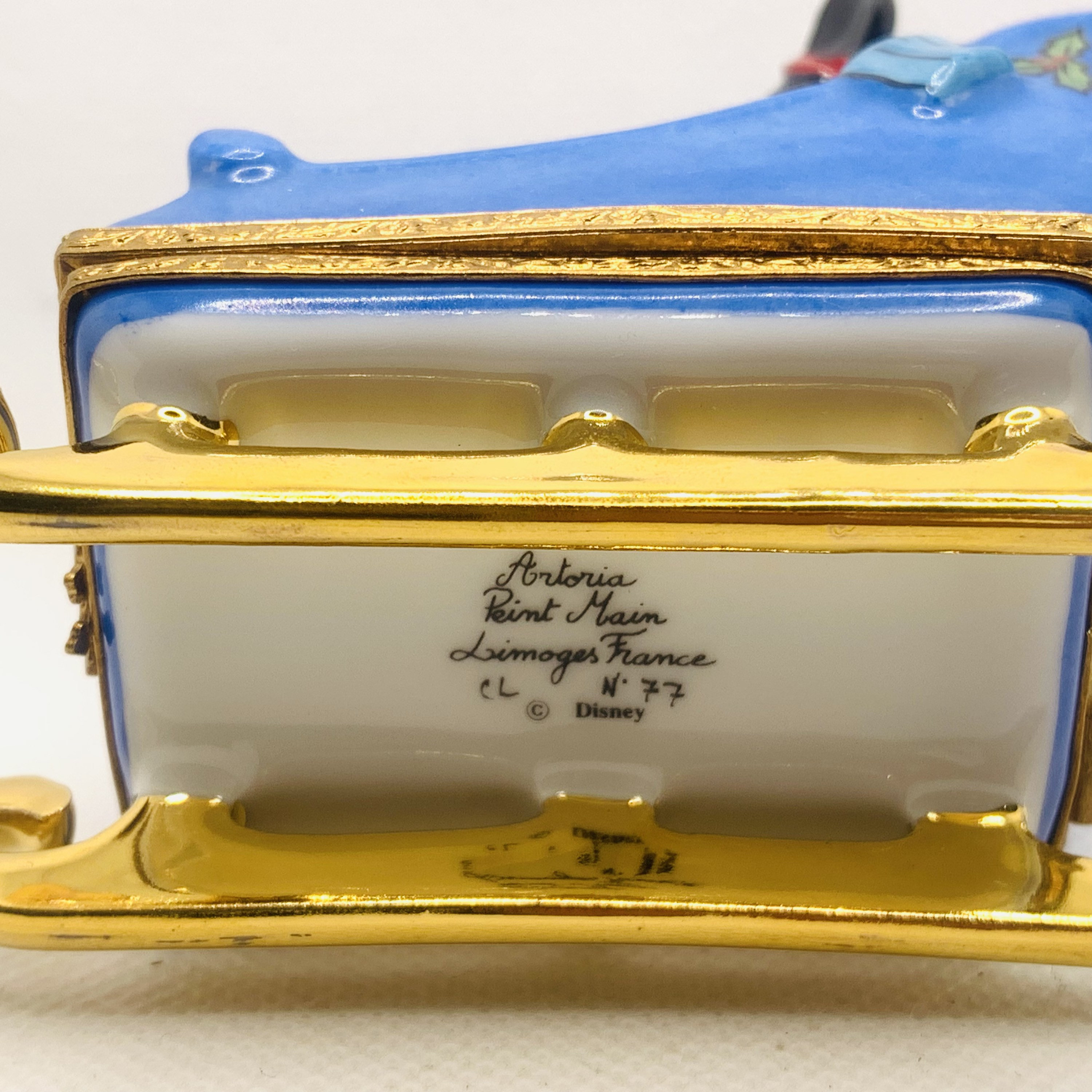 Stunning Mickey and Minnie Mouse on Sleigh ~ ARTORIA ~ Limoges