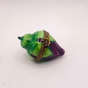 Purple ROSE BUD ~ ROCHARD ~ Limoges Box ~ Peint main ~ France ~ Wedding Anniversary Valentine Love Engagement Flower