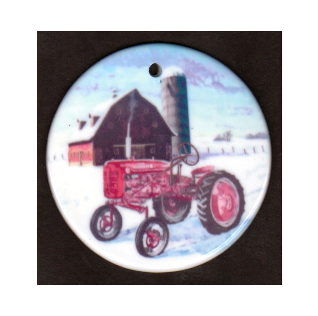 Farmall Christmas Ornament Etsy