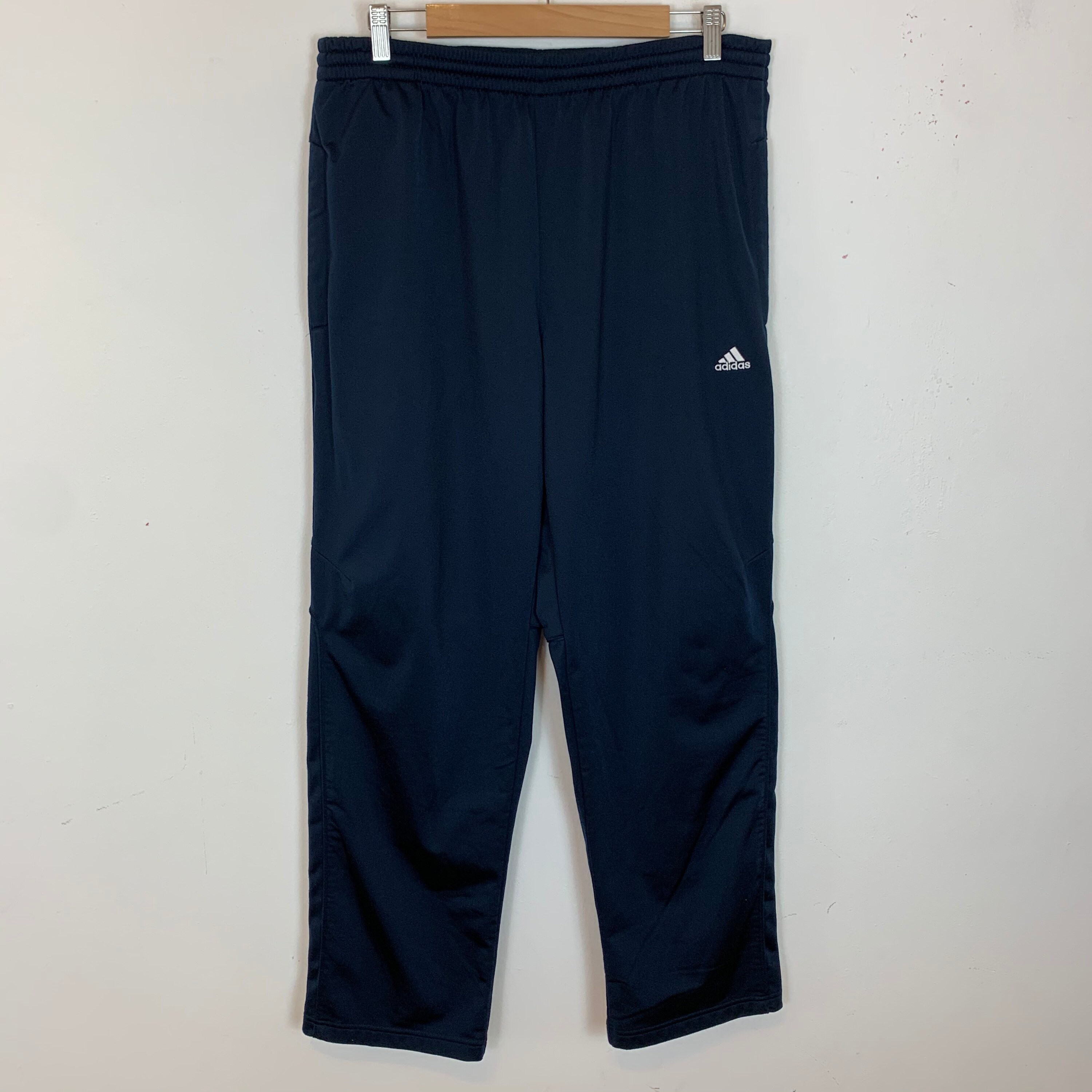 Image of Men's Adidas Ankle Zip Tracksuit Bottoms Trousers Track Pants Blue Uk L Large
