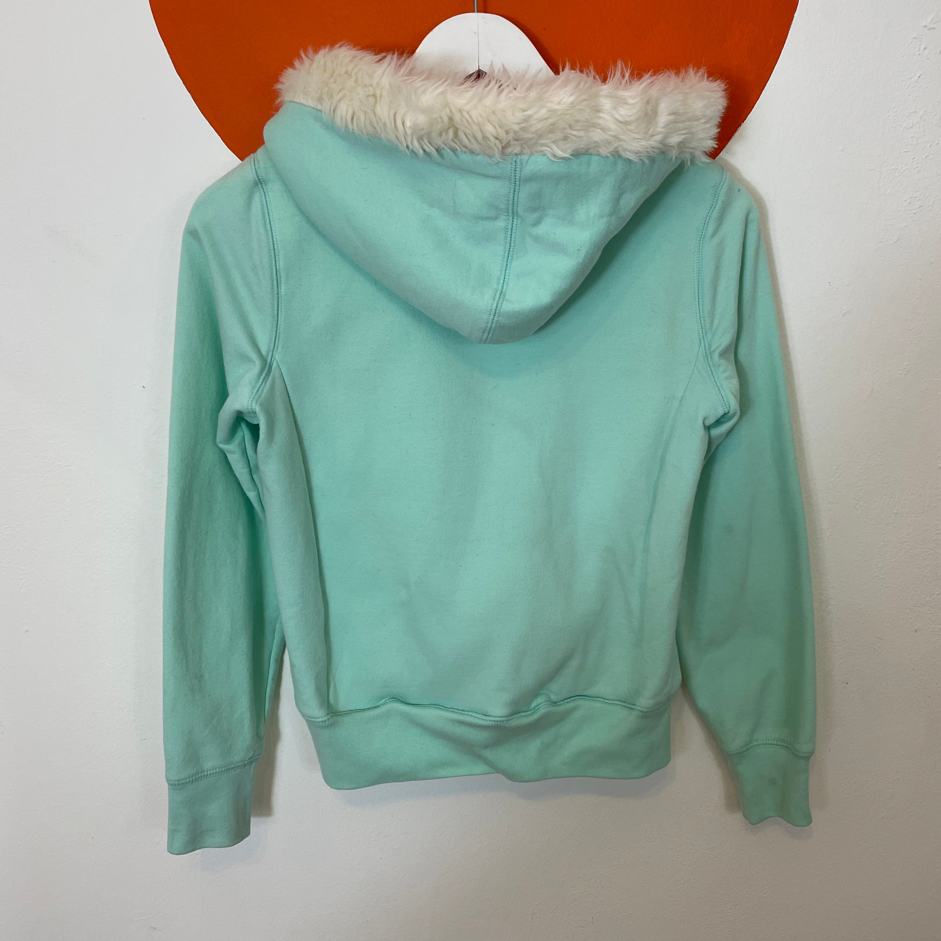 GAP Sherpa Lined Fur Hooded Hoodie Turquoise Sweatshirt Girls | Etsy