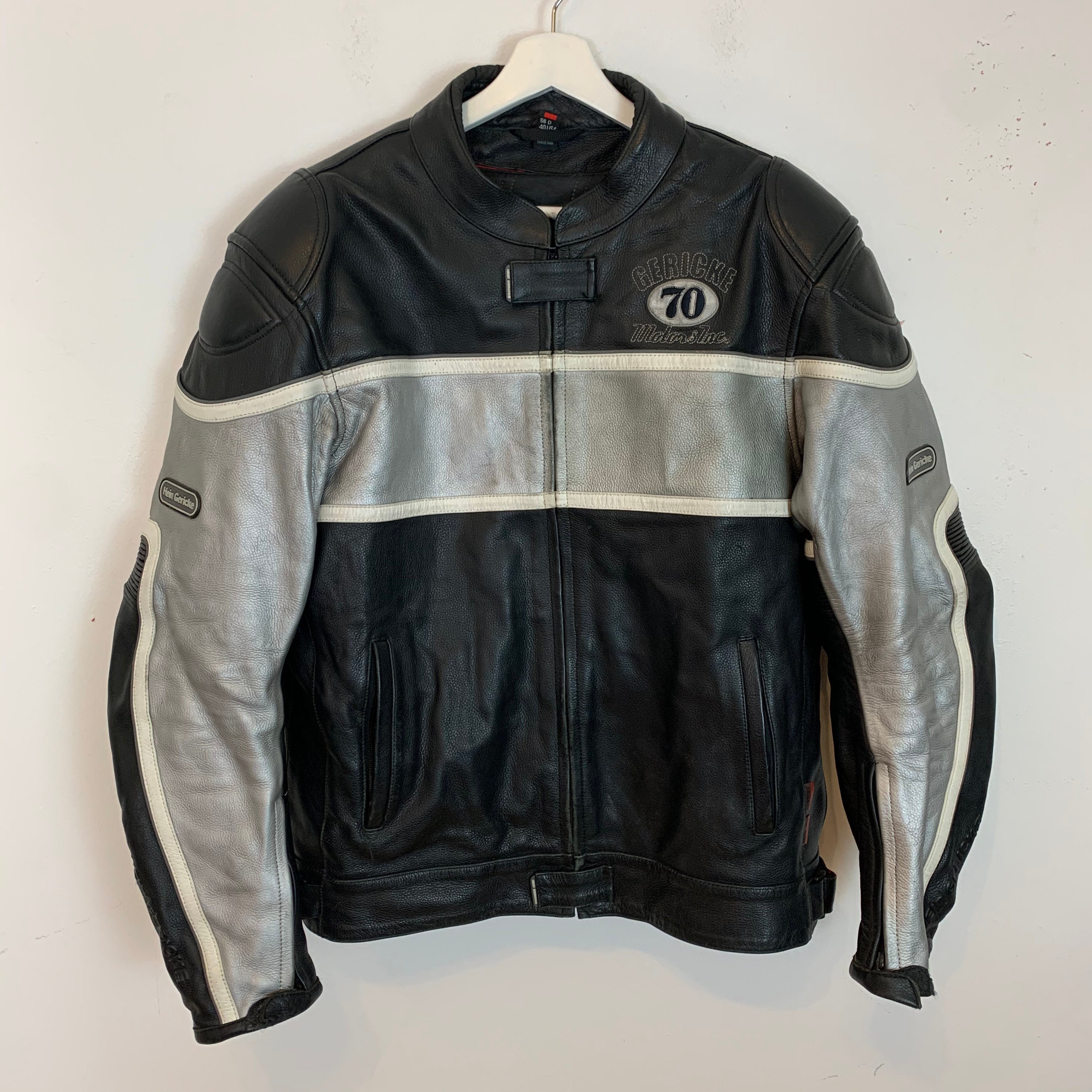 Image of Hein Gericke 70 Motors Inc. Leather Motorcycle Jacket Motorbike Biker Uk Size 38