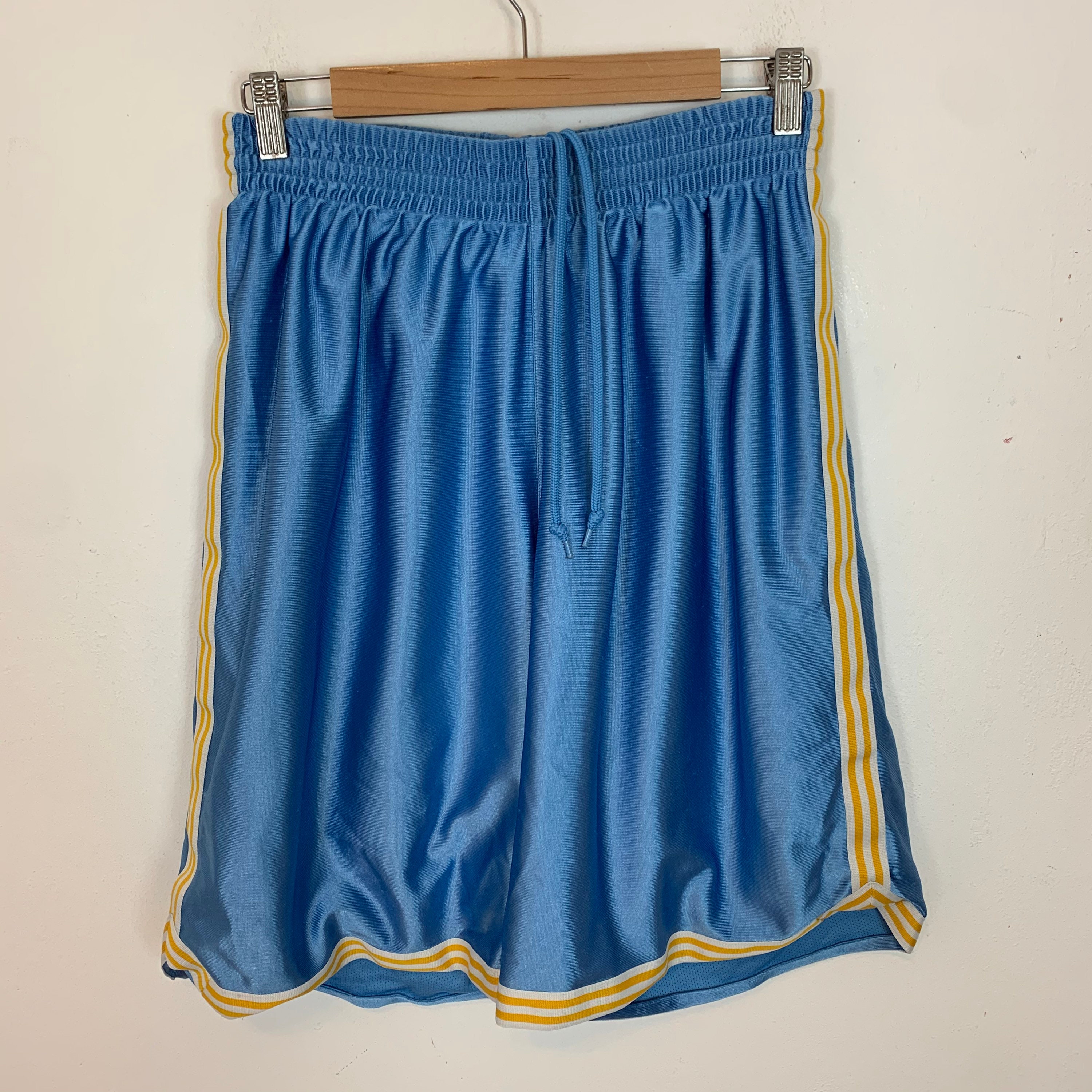 Image of Men's Vintage 90S Adidas Long Shorts Basketball Style Blue Uk Size M Medium