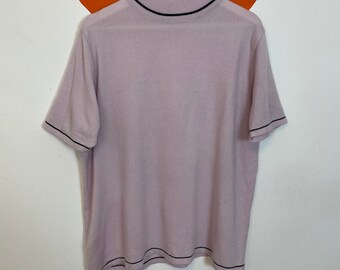 Women's Thin Knit High Neck Short Sleeve Jumper Top Pink UK Size 8