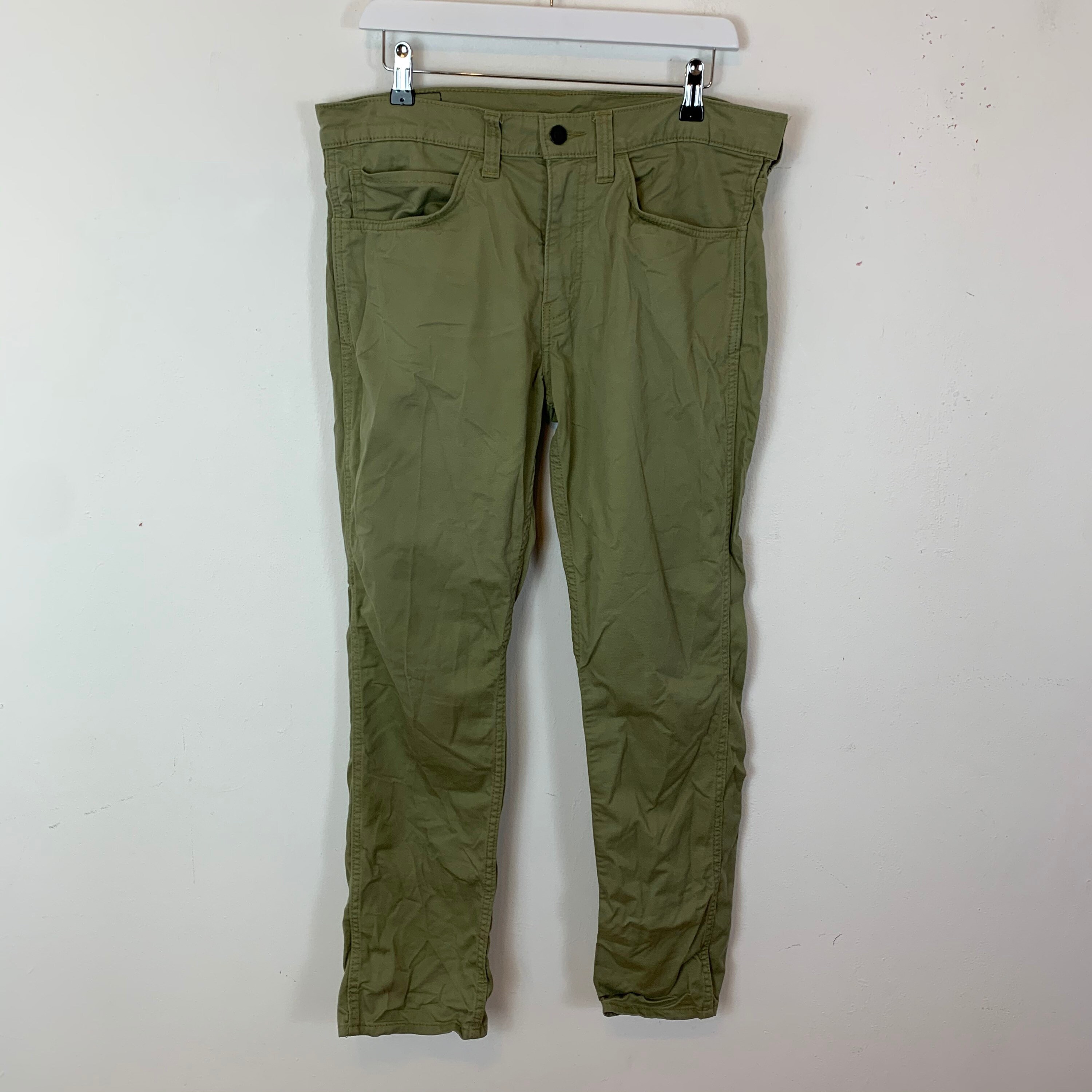 Image of Beige Levis 511 Chino Trousers Chinos Pants Cream Vintage 34" Waist, 30" Leg