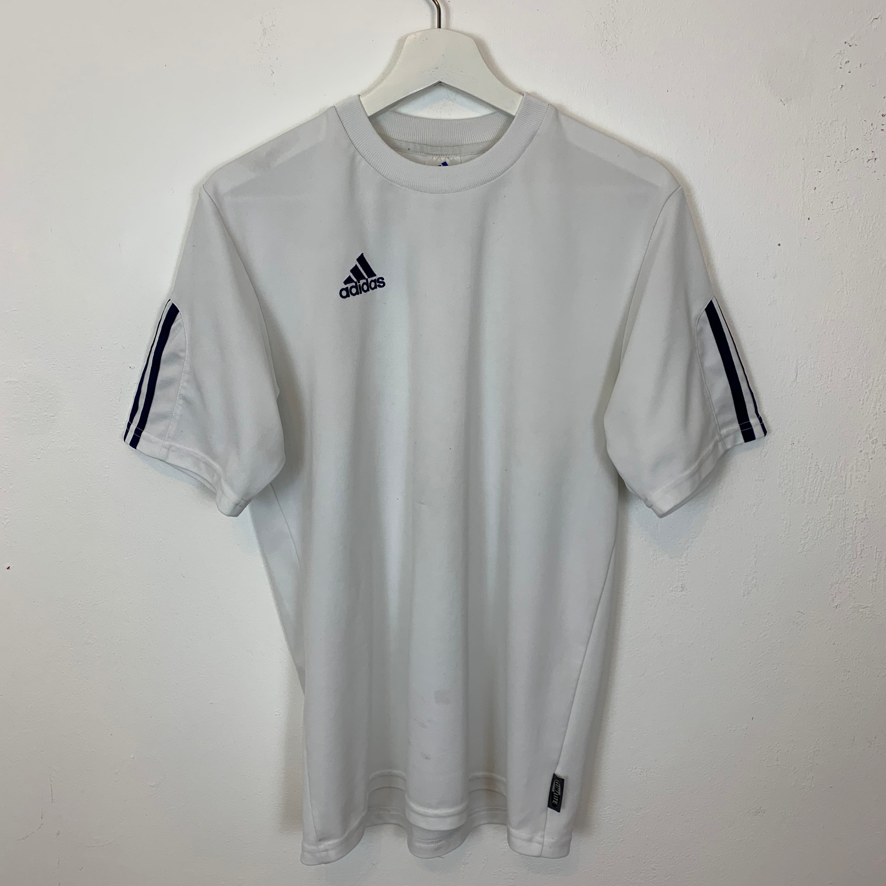 Image of Adidas Sports T-Shirt Tee Top Gym Exercise White Run Running Small S Men's
