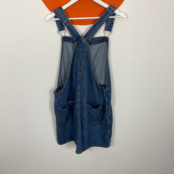 Women's GAP Denim Dungaree Dress Dark 