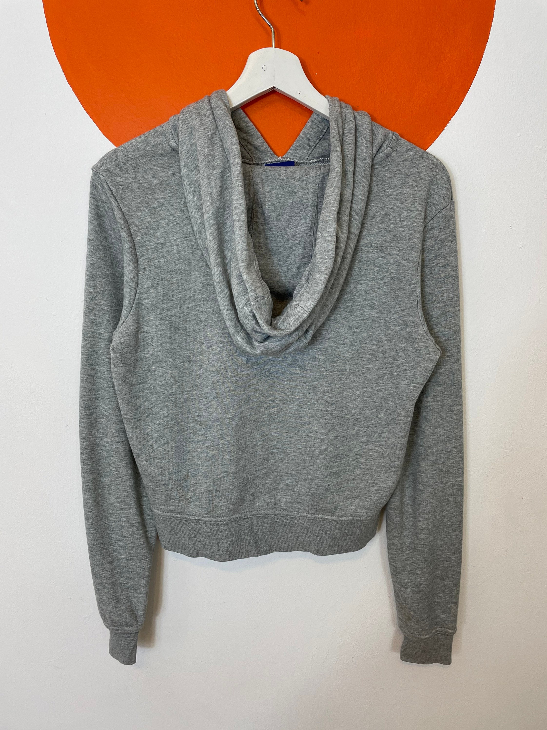 nike gray printed long sleeve crew neck crop top sweater