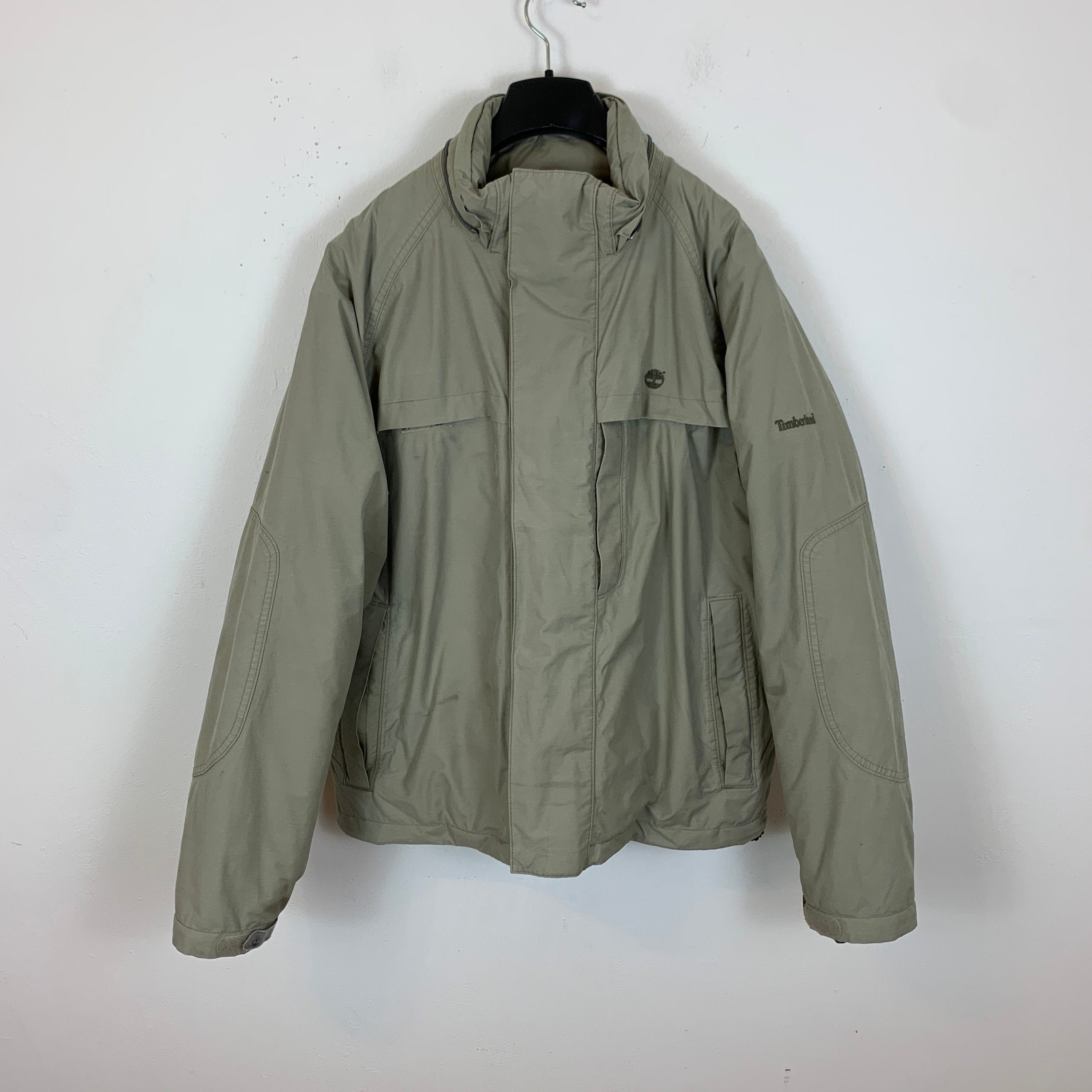 Image of Men's Timberland Benton Snorkel Waterproof Jacket Organic Beige Uk Size L Large