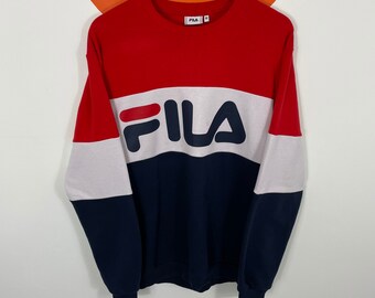 fila jumper red white and blue