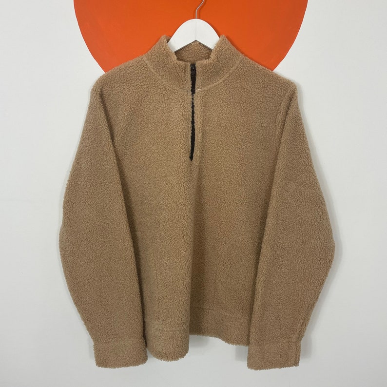 quarter zip teddy fleece