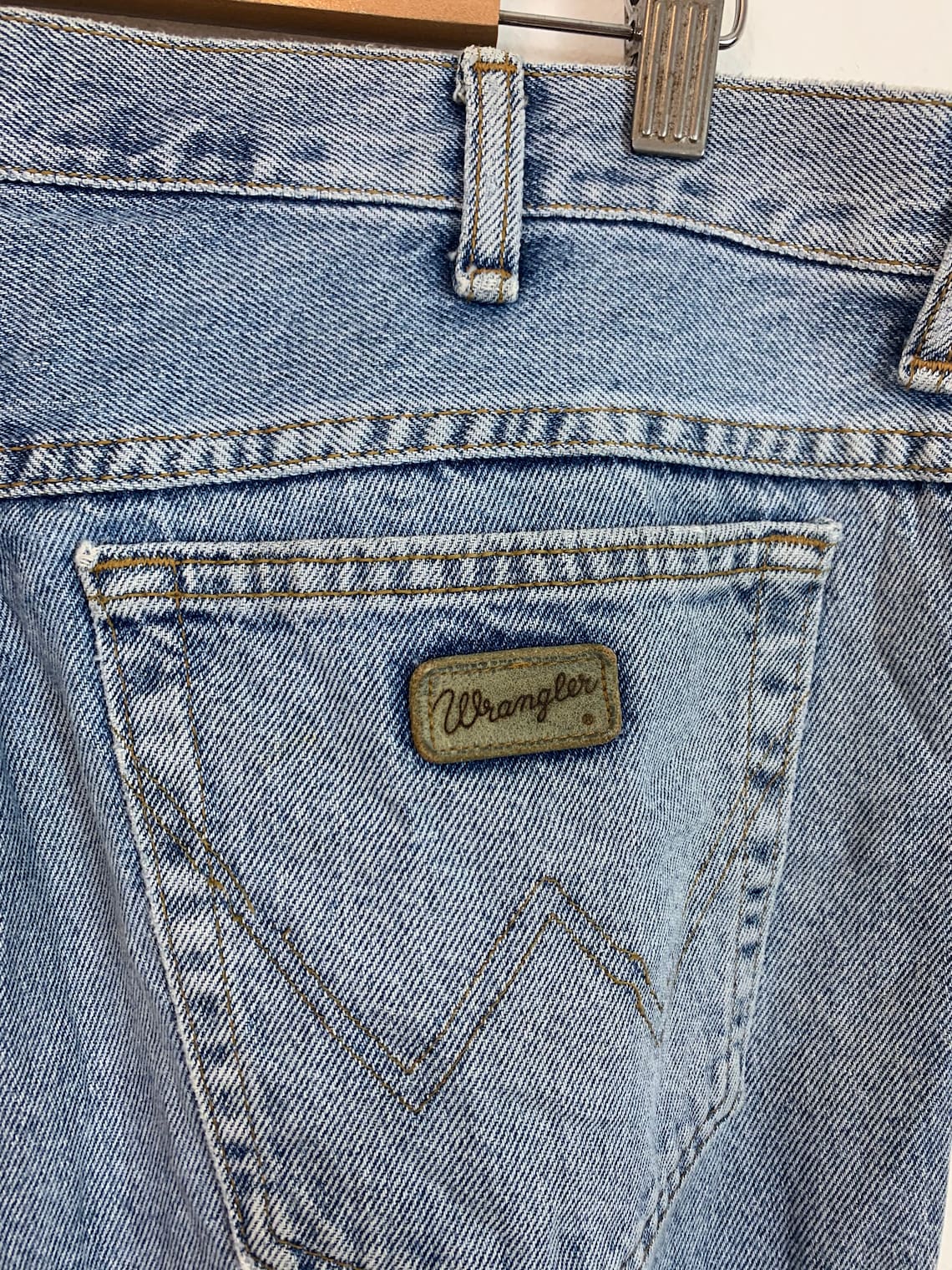 Vintage Wrangler Washed Denim Jeans Retro Light Blue 36 | Etsy