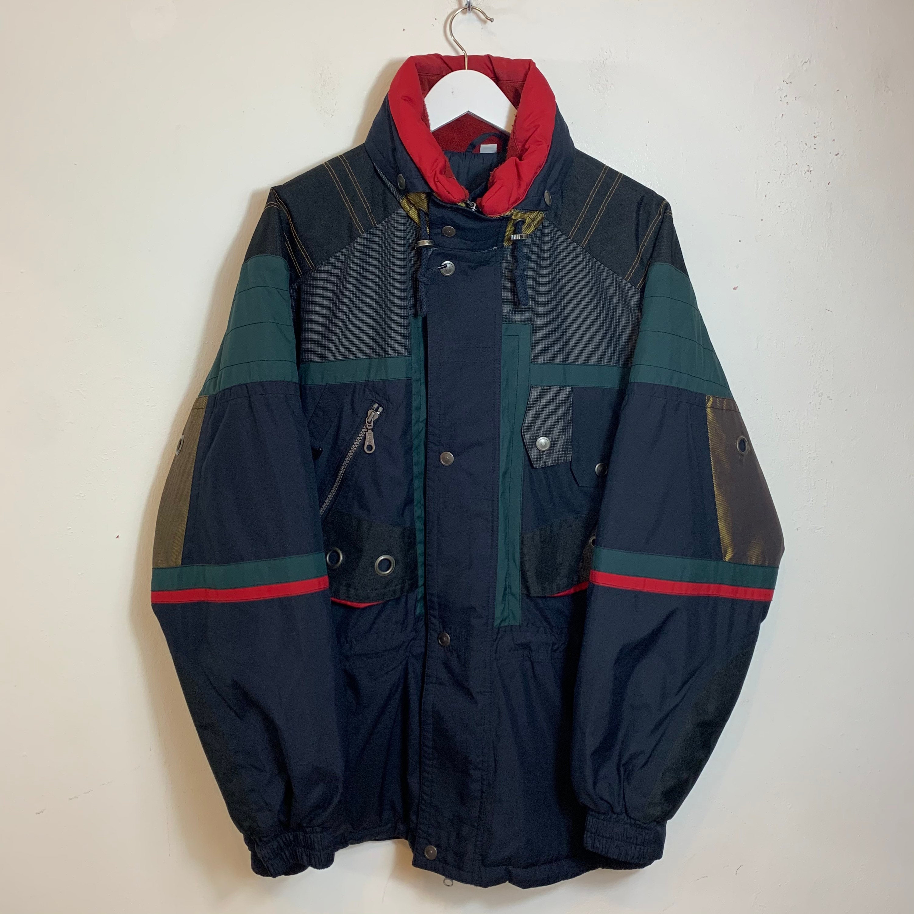 Image of Mens Vintage 90S Retro Ski Skiing Snowboarding Jacket Coat Black Uk Size L Large