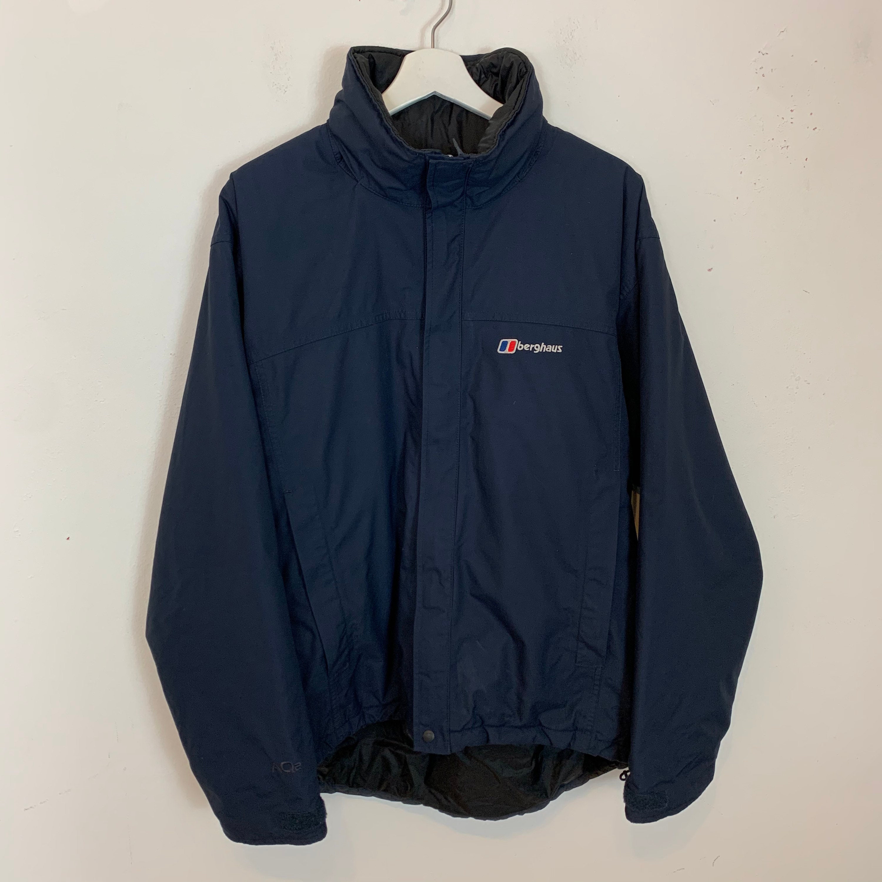 Image of Berghaus Insulated Hooded Raincoat Jacket Coat Top Black Hood Medium M Men's